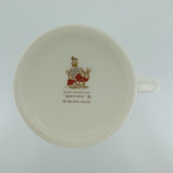 Royal Doulton Bunnykins English Fine Bone China Plate, Bowl & Cup Set 1988 - Picture 7 of 16
